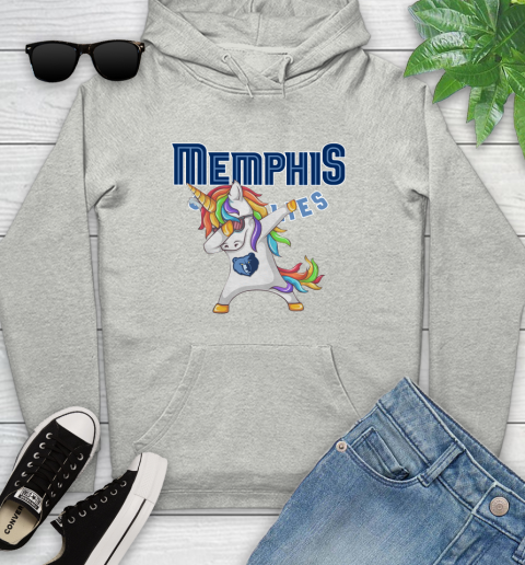 Memphis Grizzlies NBA Basketball Funny Unicorn Dabbing Sports Youth Hoodie