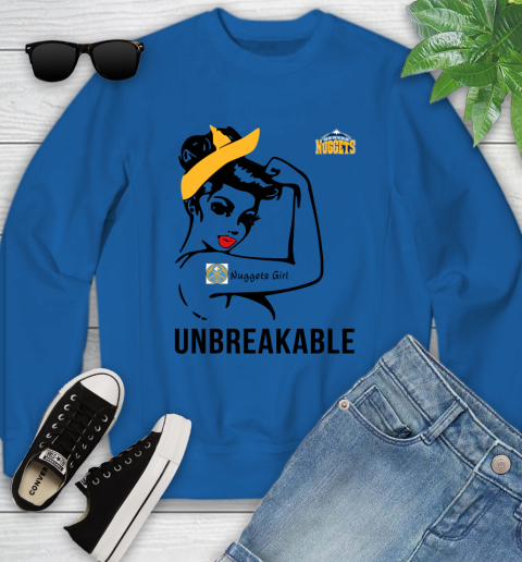 NBA Denver Nuggets Girl Unbreakable Basketball Sports Youth Sweatshirt 4