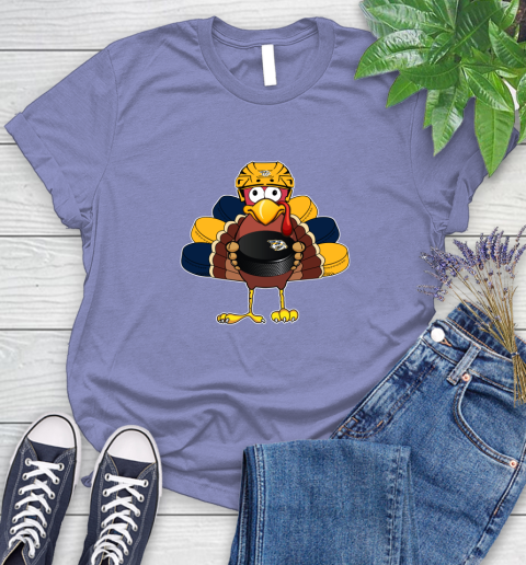 Nashville Predators Turkey Thanksgiving Day Women's T-Shirt 11