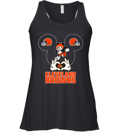 I Love The Browns Mickey Mouse Cleveland Browns Racerback Tank