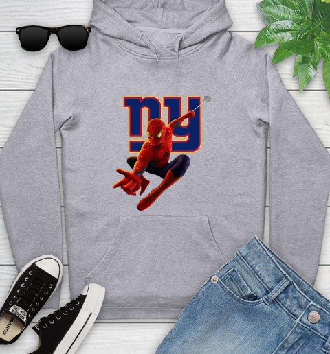 NFL Spider Man Avengers Endgame Football New York Giants Youth Hoodie 6