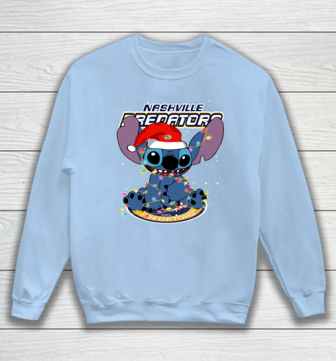 Nashville Predators NHL Hockey noel stitch Christmas Sweatshirt 4