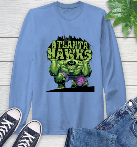 Atlanta Hawks NBA Basketball Incredible Hulk Marvel Avengers Sports Long Sleeve T-Shirt 11