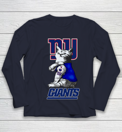 NFL Football My Cat Loves New York Giants Youth Long Sleeve 2