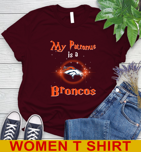NFL Football Harry Potter My Patronus Is A Denver Broncos Women's T-Shirt 6