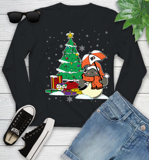 Philadelphia Flyers NHL Hockey Cute Tonari No Totoro Christmas Sports Youth Long Sleeve