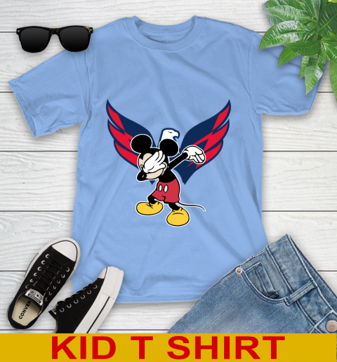 Washington Capitals NHL Hockey Dabbing Mickey Disney Sports Youth T-Shirt 11
