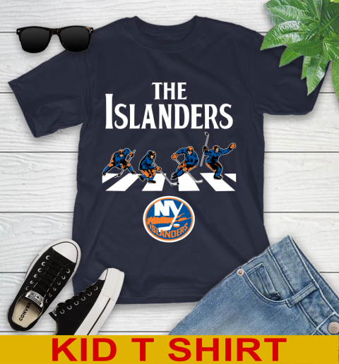 NHL Hockey New York Islanders The Beatles Rock Band Shirt Youth T-Shirt 2