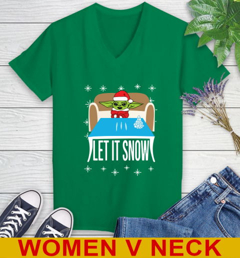 Christmas Baby Yoda And Cocaine Let It Snow Star Wars Shirts 77