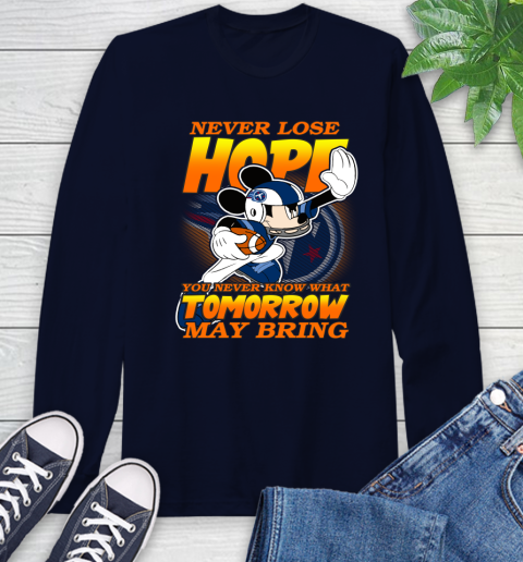 Tennessee Titans NFL Football Mickey Disney Never Lose Hope Long Sleeve T-Shirt 3