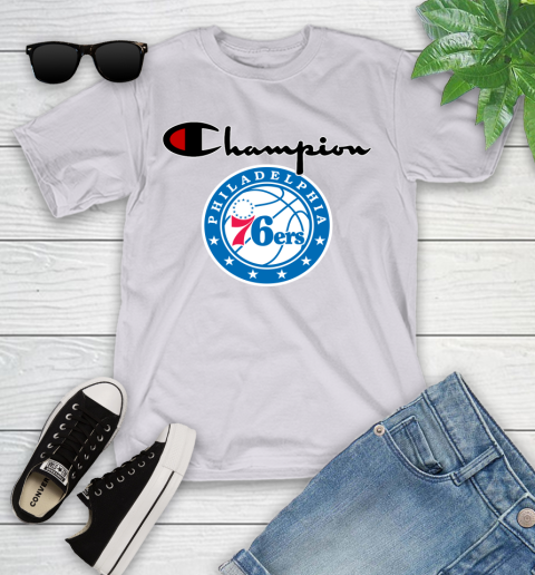 NBA Basketball Philadelphia 76ers Champion Shirt Youth T-Shirt 2
