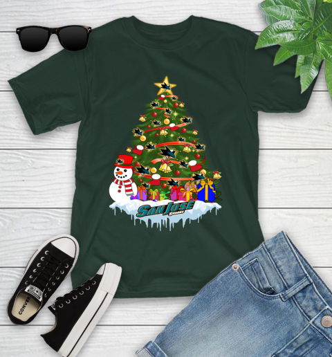 San Jose Sharks Merry Christmas NHL Hockey Sports Youth T-Shirt 5