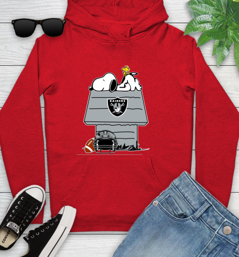 Oakland Raiders NFL Football Snoopy Woodstock The Peanuts Movie Youth Hoodie 11