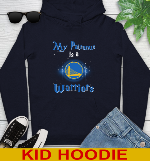 NBA Basketball Harry Potter My Patronus Is A Golden State Warriors Youth Hoodie - Image 4