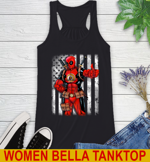 NBA Basketball Indiana Pacers Deadpool American Flag Shirt Racerback Tank