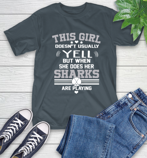 San Jose Sharks NHL Hockey I Yell When My Team Is Playing T-Shirt 10