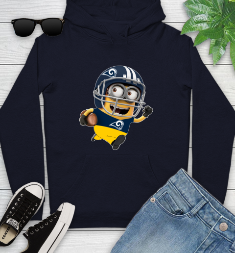 NFL Los Angeles Rams Minions Disney Football Sports Youth Hoodie 4