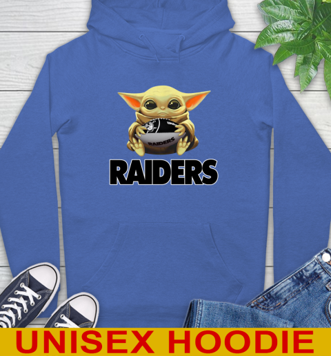 NFL Football Oakland Raiders Baby Yoda Star Wars Shirt Hoodie 9