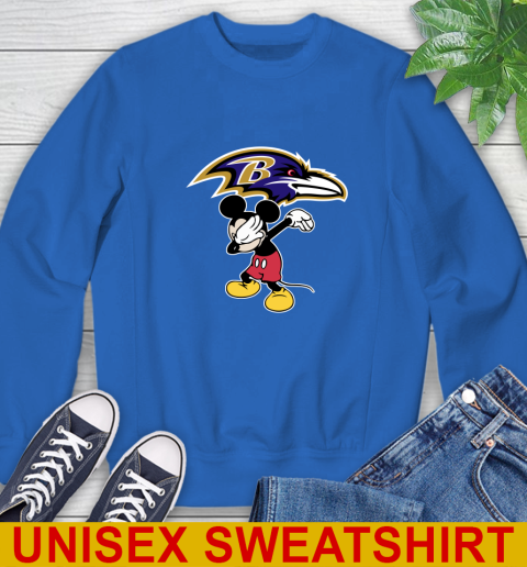 Baltimore Ravens NFL Football Dabbing Mickey Disney Sports Sweatshirt 9