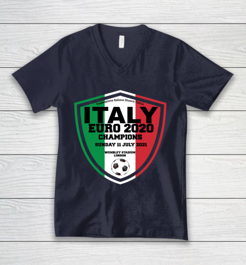Italy Football Italian Football Forza Italia Champions Euro 2020 V-Neck T-Shirt 2