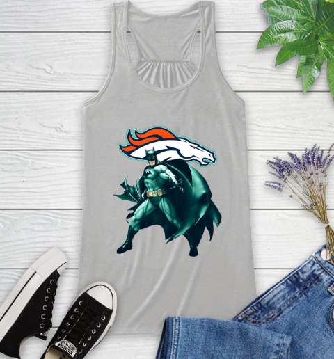NFL Batman Football Sports Denver Broncos Racerback Tank