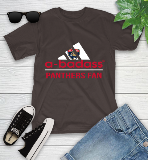 NHL A Badass Florida Panthers Fan Adidas Hockey Sports Youth T-Shirt 7