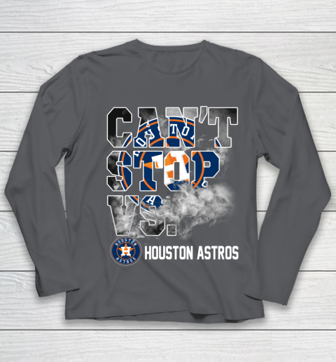 MLB Houston Astros Baseball Can't Stop Vs Houston Astros Youth Long Sleeve 7 MLB Houston Astros Baseball Can't Stop Vs Houston Astros Youth Long Sleeve - Image 7