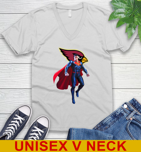 NFL Superman DC Sports Football Arizona Cardinals V-Neck T-Shirt