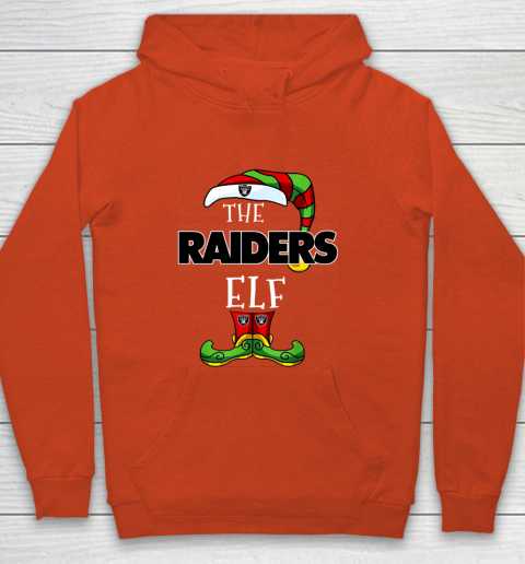 Oakland Raiders Christmas ELF Funny NFL Youth Hoodie 3