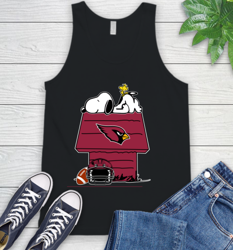 Arizona Cardinals NFL Football Snoopy Woodstock The Peanuts Movie Tank Top 2