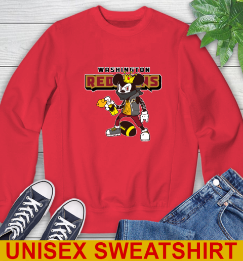 Washington Redskins NFL Football Mickey Peace Sign Sports Sweatshirt 10