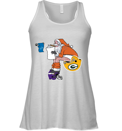 Santa Claus Chicago Bears Shit On Other Teams Christmas Racerback Tank