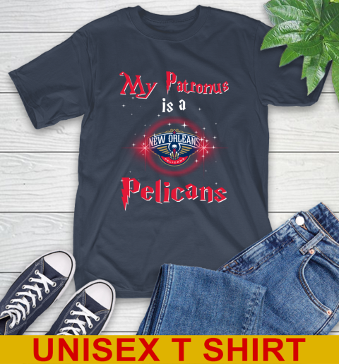 NBA Basketball Harry Potter My Patronus Is A New Orleans Pelicans T-Shirt 3