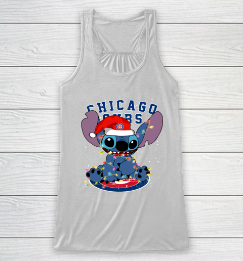 Chicago Cubs MLB noel stitch Baseball Christmas Racerback Tank