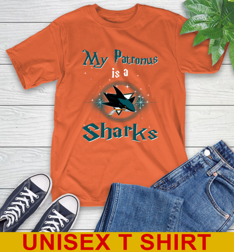 NHL Hockey Harry Potter My Patronus Is A San Jose Sharks T-Shirt 4