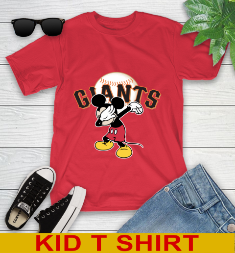 San Francisco Giants MLB Baseball Dabbing Mickey Disney Sports Youth T-Shirt 10