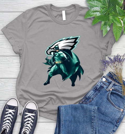 NFL Batman Football Sports Philadelphia Eagles Women's T-Shirt 5