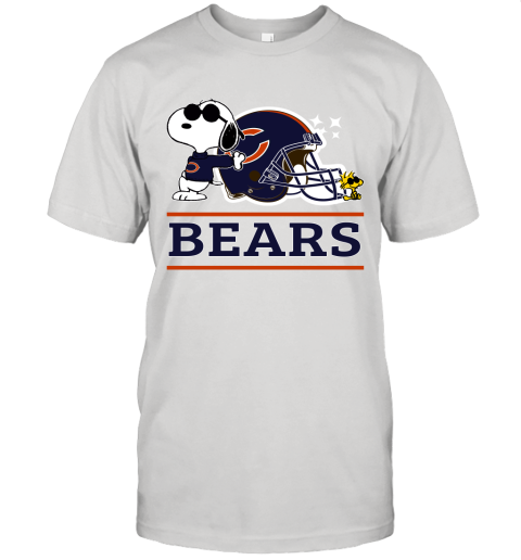 The Chicago Bears Joe Cool And Woodstock Snoopy Mashup Unisex Jersey Tee