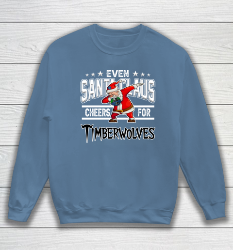 Minnesota Timberwolves Even Santa Claus Cheers For Christmas NBA Sweatshirt 6