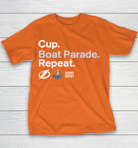 Cup Boat Parade Repeat Tampa bay Lightnings Stanley Hockey 2021 Youth T-Shirt 4