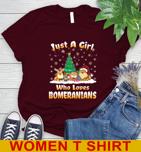 Christmas Just a girl who love pomeranians dog pet lover 90
