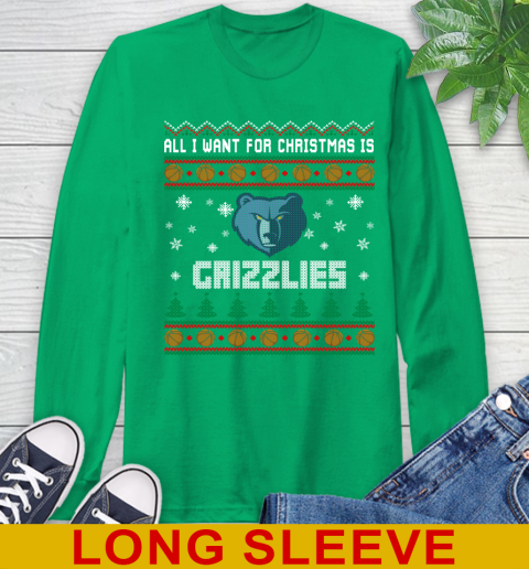 NBA All I Want For Christmas Is Memphis Grizzlies Basketball Sports 62