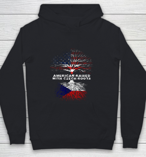 American Raised with Czech Czechian Roots Republic Youth Hoodie