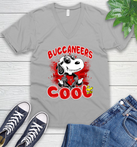 NFL Football Tampa Bay Buccaneers Cool Snoopy Shirt V-Neck T-Shirt 3