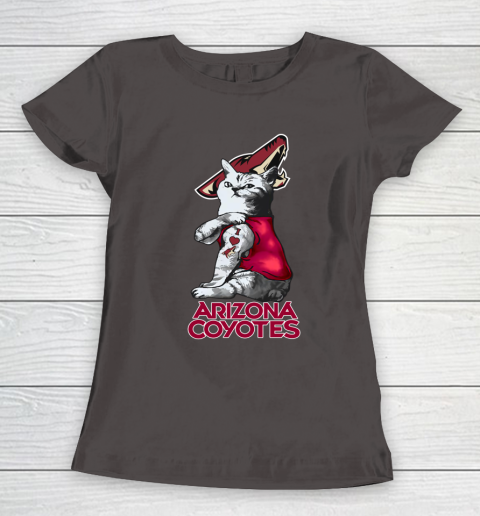 NHL My Cat Loves Arizona Coyotes Hockey Women's T-Shirt 7