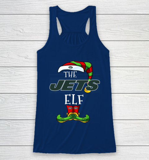 New York Jets Christmas ELF Funny NFL Racerback Tank 6