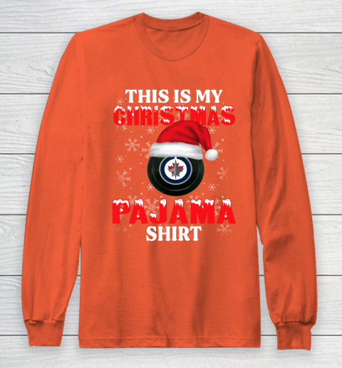Winnipeg Jets This Is My Christmas Pajama Shirt NHL Long Sleeve T-Shirt 3