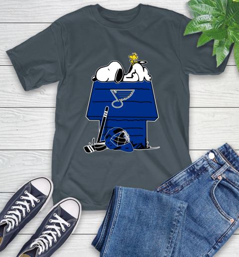 St.Louis Blues NHL Hockey Snoopy Woodstock The Peanuts Movie T-Shirt 9