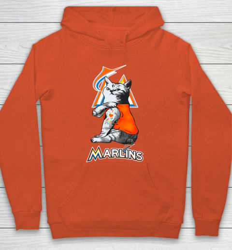 MLB Baseball My Cat Loves Miami Marlins Hoodie 3