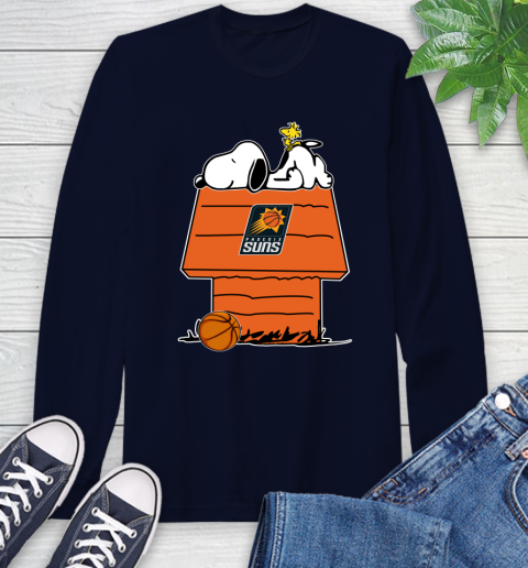 Phoenix Suns NBA Basketball Snoopy Woodstock The Peanuts Movie Long Sleeve T-Shirt 4